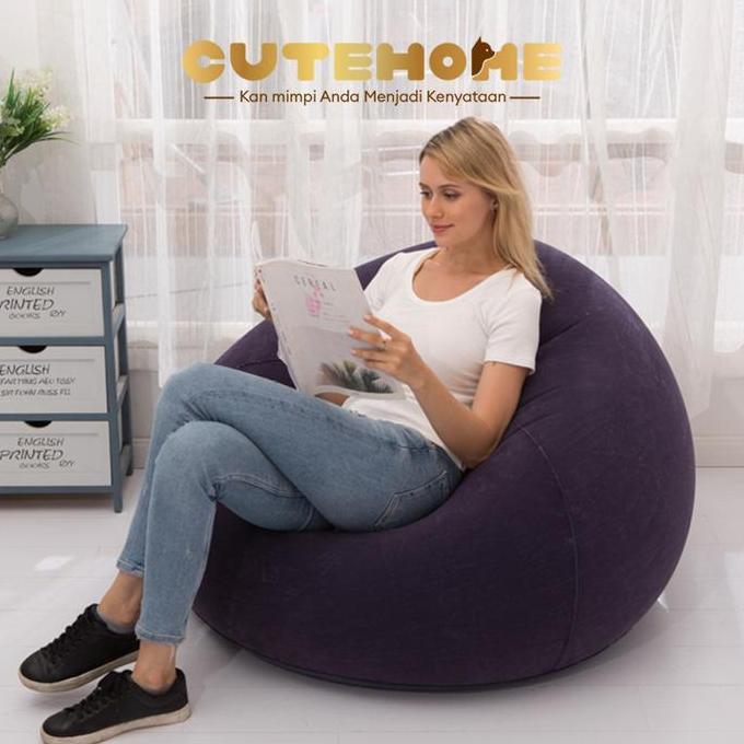 Sofa Bola Tiup Baru Sofa Malas Berkelompok PVC Desain Kreatif Trendi Sofa Malas Portabel yang Harus 
