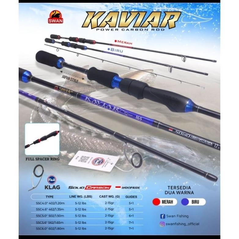 joran swan kaviar solid carbon 120 135 150 165 180 joran pancing carbon kuat