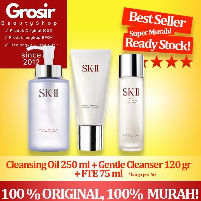 SK-II/SK2/SKII/SK II Cleansing Oil 250 ml+Gentle Cleanser +FTE 75 ml