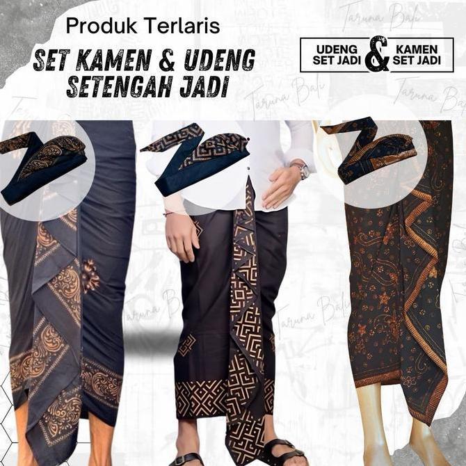 SET KAMEN + UDENG BATIK SETENGAH JADI DEWASA | PAKAIAN ADAT BALI | KAIN KAMEN BALI | UDENG BALI PROM