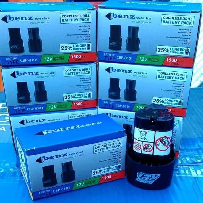 Open DS] Baterai Bor Cas 12 Volt / Battery Cordless Drill