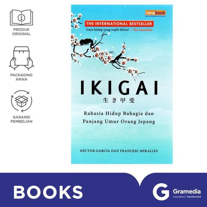 Gramedia - Buku Self Help Ikigai Rahasia Hidup Bahagia Dan Panjang Umur Orang Jepang