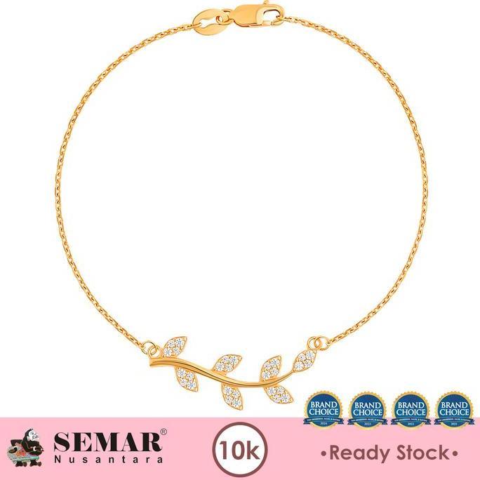 badawali_lembah - gelang emas batu putih daun bracelet gold 10k semar nusantara
