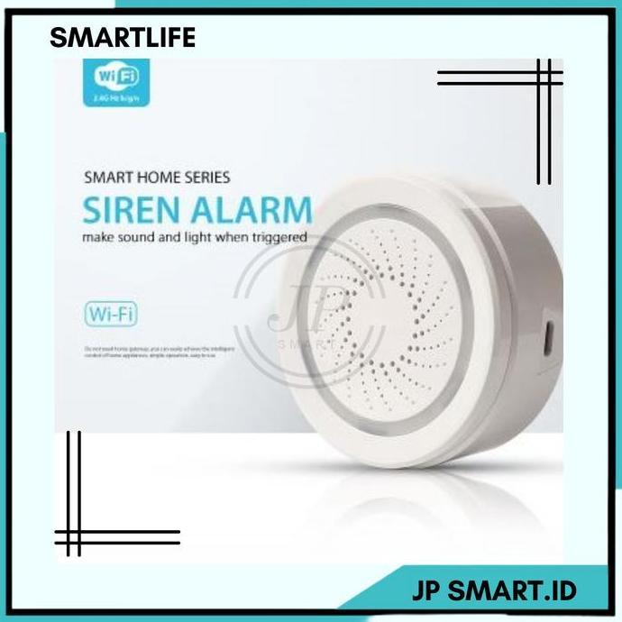 HARGA DISC - Smartlife Siren Sirine Alarm For Cctv Door Window Sensor Model Wifi Wireless Setting By