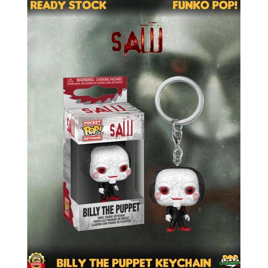 HOT SALE FUNKO POCKET POP - HORROR - SAW - KEYCHAIN BILLY THE PUPPET (JIGSAW) TERMURAH