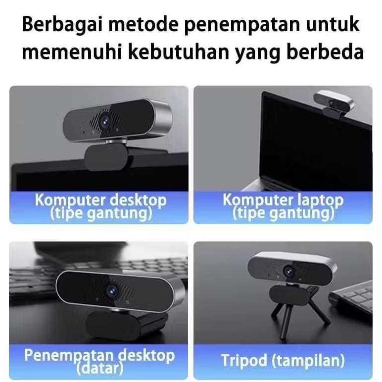 4K Webcam Laptop PC 1080P Full HD USB Kamera Laptop Sudut Lebar 150 With Mic USB Kamera