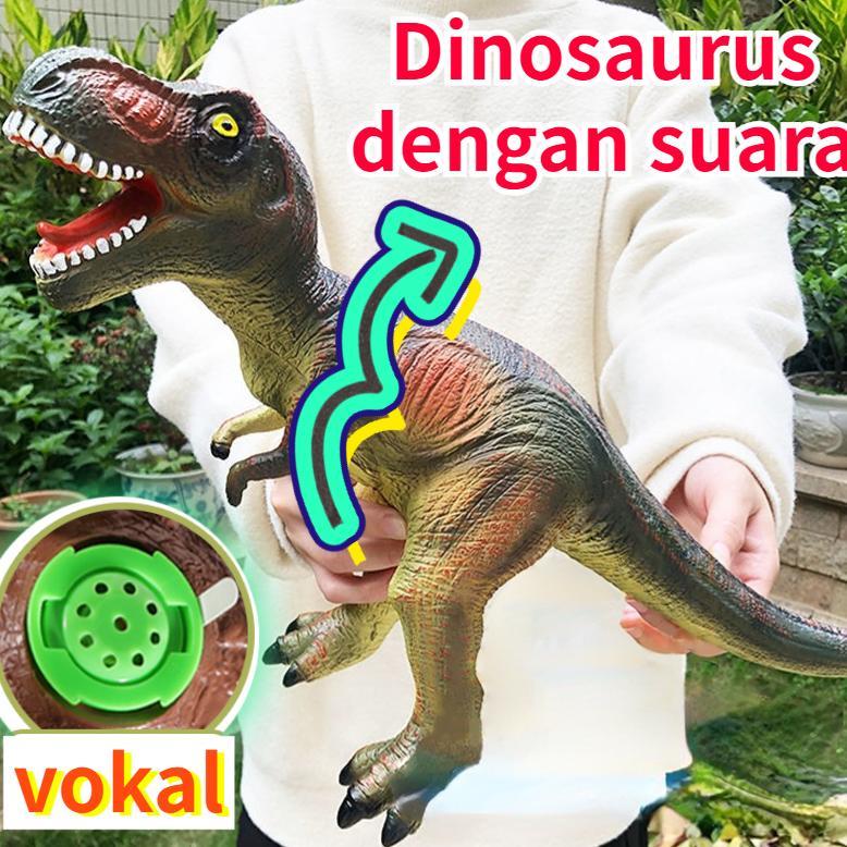 CUCI GUDANG Dinosaurus karet /  Besar Mainan Dinosaurus karet Lunak Yang Aman Untuk Vokal Dinosaurus