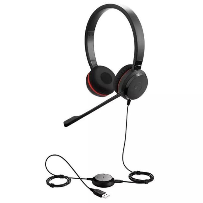 Jabra Evolve 20 Stereo Headset In-Ear Hitam
