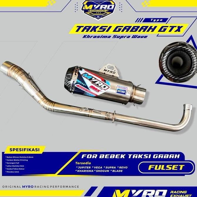 KNALPOT BEBEK TAKSI GABAH JUPITER VEGA REVO SUPRA KHARISMA SHOGUN BLADE Type TAKSI GABAH GTX