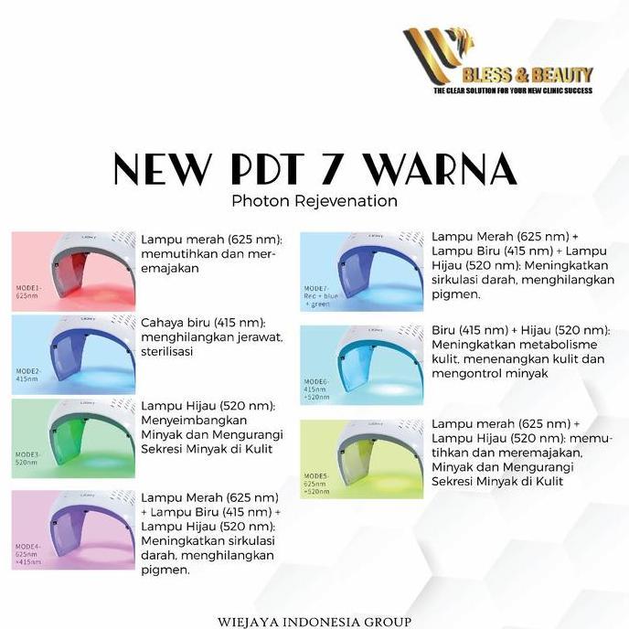 PDT LIGHT 7 WARNA PHOTODYNAMIC THERAPY TREATMENT PDT LIGHT LED