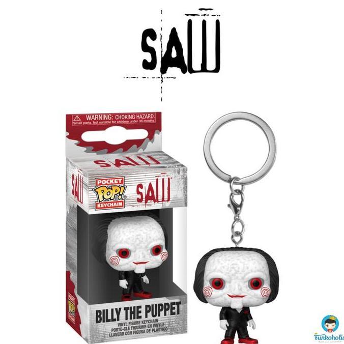 HOT SALE FUNKO POCKET POP KEYCHAIN MOVIES SAW - BILLY THE PUPPET 10TH ANNIVERSARY TERMURAH