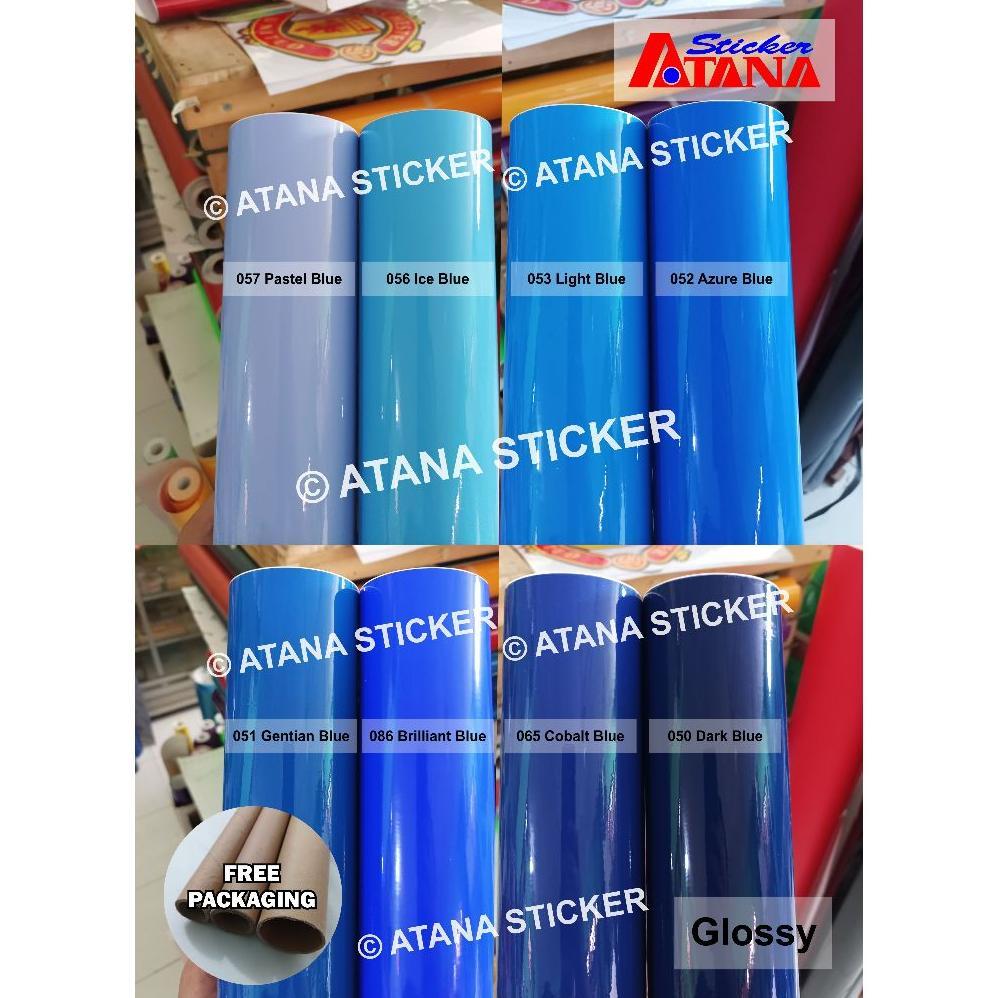 DISKON Skotlet Biru Muda Tua Glossy Langit Laut Benhur Pastel Light Dark Azure Ice Blue Gloss Kilap 
