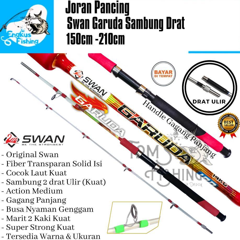 Joran Pancing SWAN GARUDA Transparan Solid 150cm - 210cm (Sambung drat) Murah - Engkus Fishing