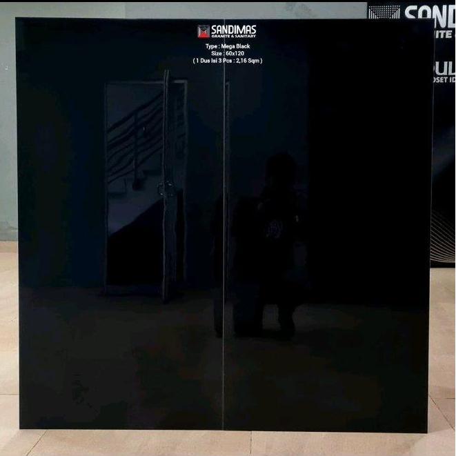 Granit sandimas megablack 120x60 @3pcs - 2.16m glossy grade A