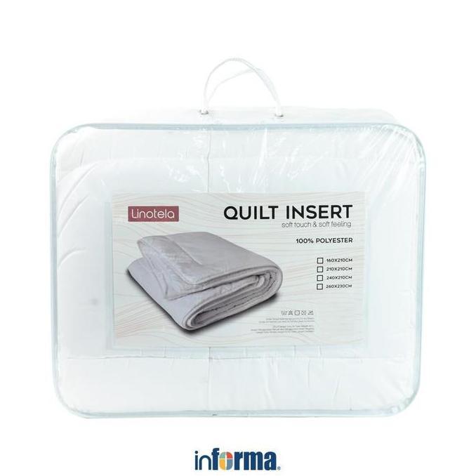 Informa Linotela 260X230 cm Quilt Insert Soft Peach - Putih Isian Selimut Pengganti Polos Bedcover I