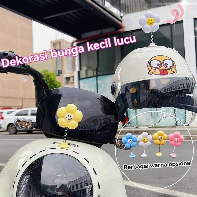 Stiker Helm Motif Bunga Matahari Lucu - Aksesori Unik untuk NMAX, GSX, Scoopy Sepeda Motorcycle