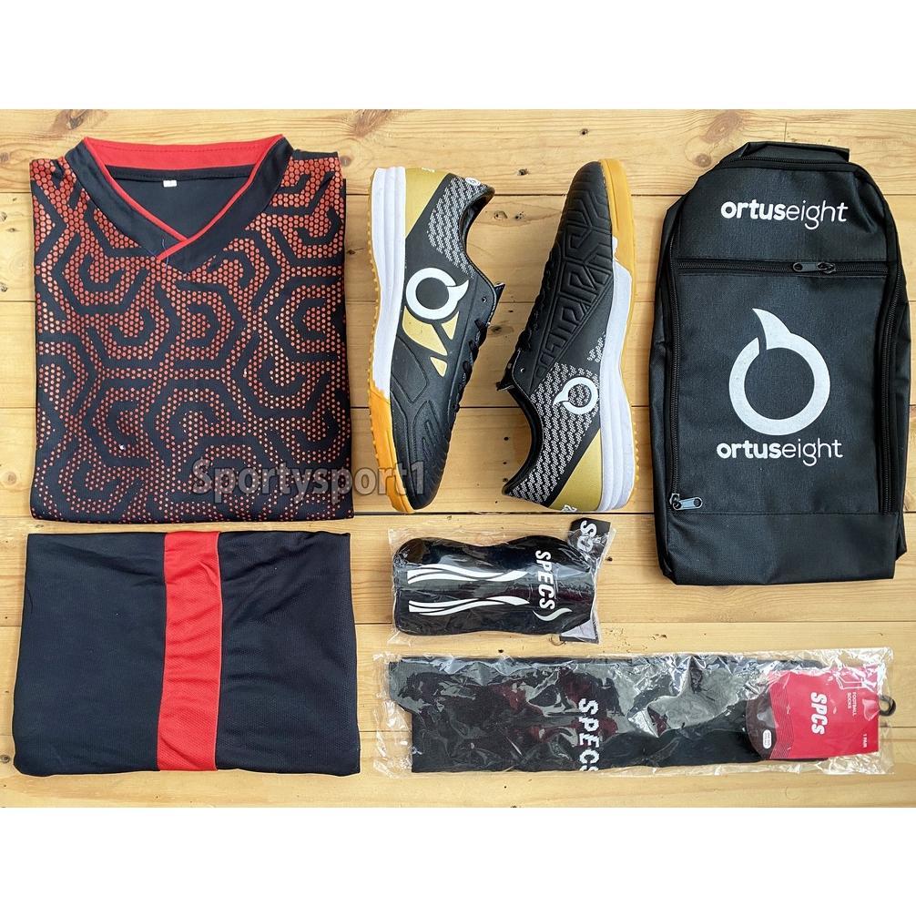 Best Seller Sepatu Futsal 5 In 1 Beli Sepatu Futsal Ortus Sudah Termasuk Jersey, Kaos Kaki, Tas, Dek