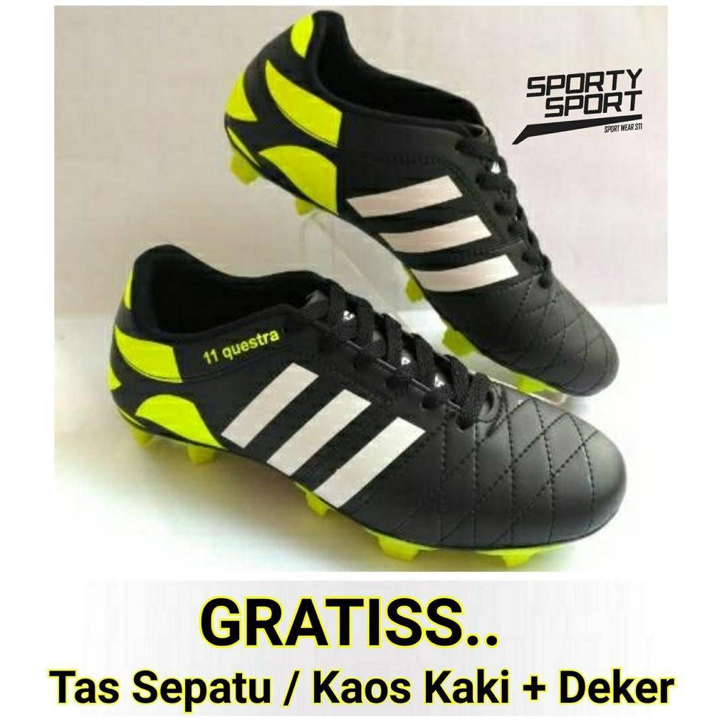 Diskon ( Gratis Tas Sepatu/Kaos Kaki + Deker ) Sepatu Sepak Bola Adidas 11 Questra Murah