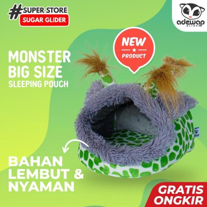 Sleeping Pouch Monster BIG SIZE Tempat Tidur Landak Mini Sugar Glider