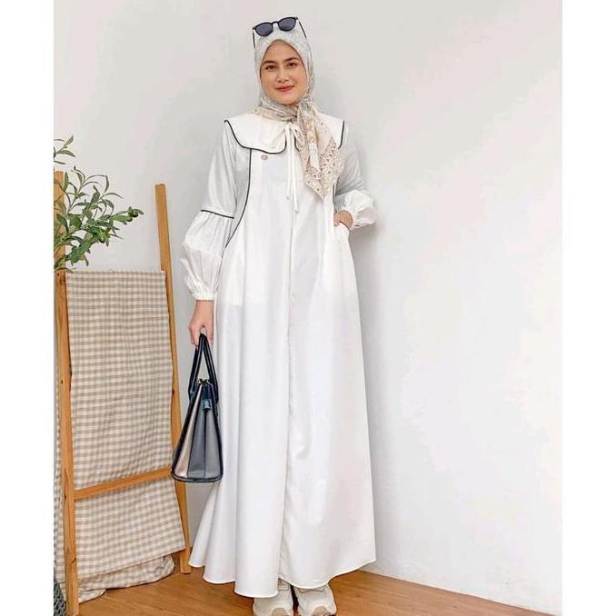 Abaya Dres Bahan Toyobo Gamis remaja Kekinian Mewah Elegaen Dres Muslimah Terbaru  Size S M L XL XXL