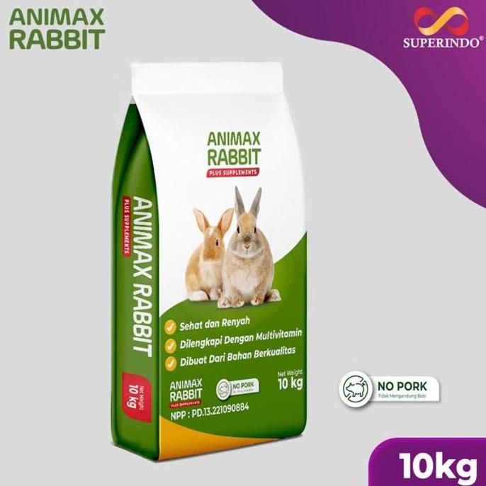kafegonzel - animax plus rabbit food 10kg - makanan kelinci animax plus rabbit food 10kg