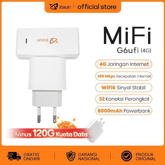 Turismen90 - COD BONUS 120GB 12 Bulan S&K XINXUN MODEM G6 4G Mifi LTE Mini Modem 286Mbps Mobile broa