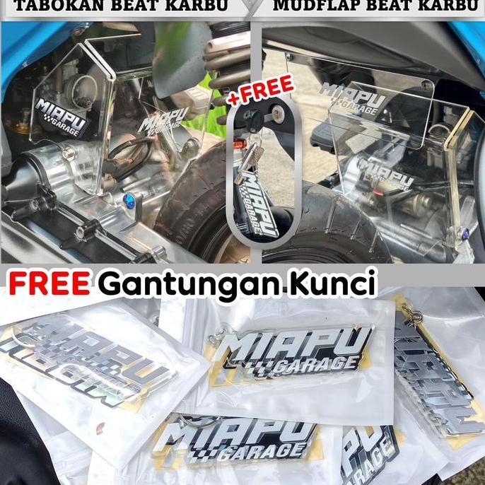 Paketan Mudflap Beat Karbu & Scoopy Karbu Free Gantungan Kunci