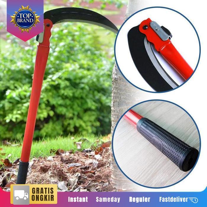 Alat Potong Rumput Portable Arit Rumput Lipat Aksesoris Perkebunan Baja Mangan