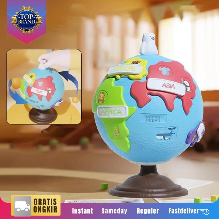 Globe Edukasi Puzzle Globe Geography Bola Dunia Dan Puzzle Learning Resources Original