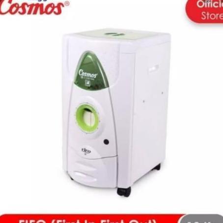 Cosmos Fifo18 Tempat Kotak Beras Rice Box 18Kg Abs Plastik Aman 30X31X58Cm Dengan Roda Praktis Dan A