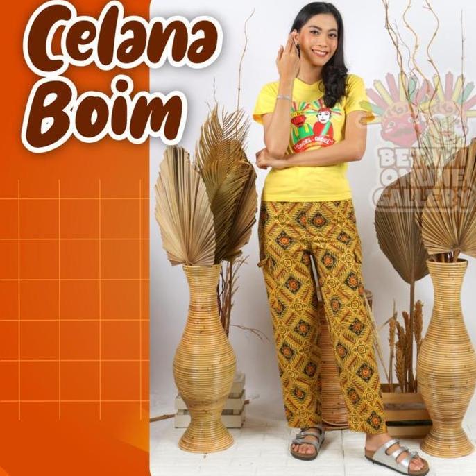 Celana Boim Batik Betawa Pria Panjang / Celana Betawi Motif Batik Dewasa & Remaja