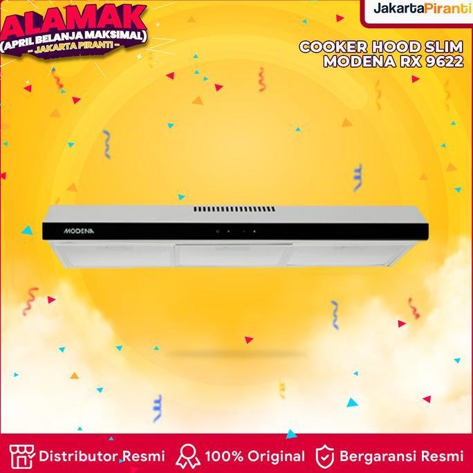 Modena RX 9622 Penghisap Penyedot Asap Kompor Dapur Slim Hood Modena RX 9622 Cooker Hood 90 cm Stain