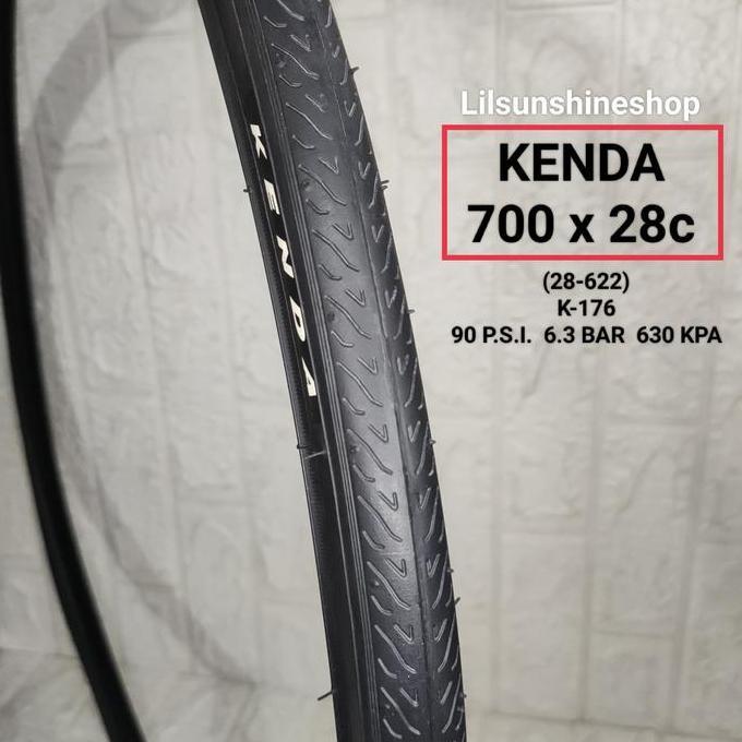 Ban Luar 700 x 28c KENDA 700x28c K-176 Sepeda Roadbike Balap Fixie Velg Rims 700c