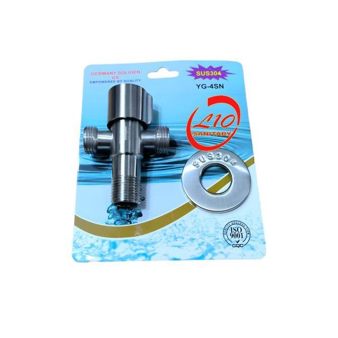 kran closet stainless soligen yg4 / kran toilet t / stop kran cabang 2