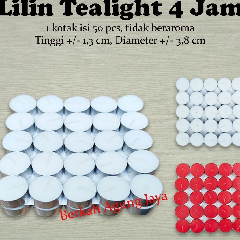 Lilin Tealight / Lilin Kaleng 4 Jam Isi 50 Pcs