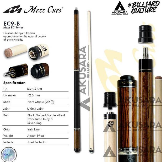 Terlaris Stik Play Set Mezz Ec-9 Series Cue Billiard Exotic Wood Ivory Juma Inlay