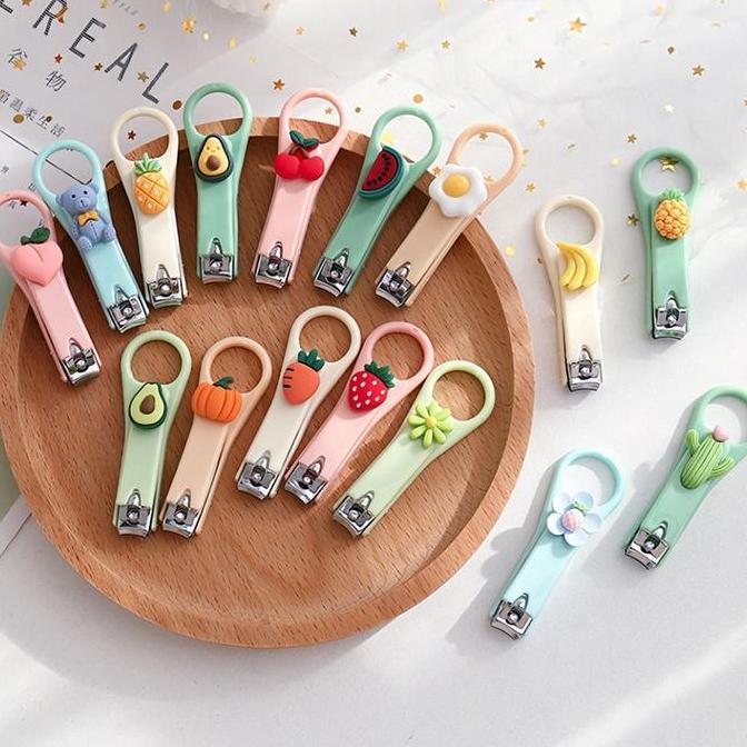 Gunting Kuku Mini Karakter 3D Jepit Kuku Aesthetic Nail Clipper Pemotong Kuku Anak Dewasa HM1032