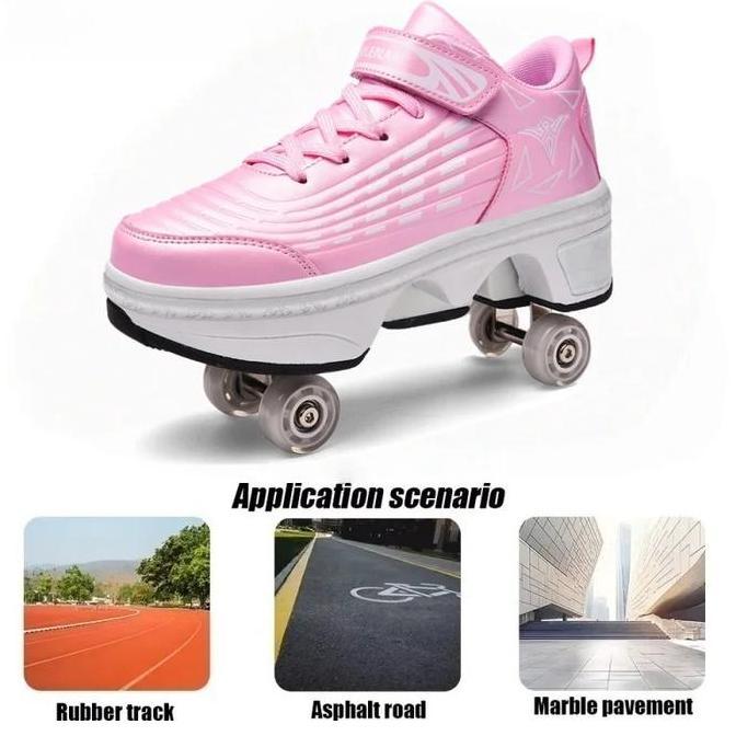 Terlaris Sepatu Roda 4 Style Modis Sepatu Roda Viral New Children'S Roller Skates Detachable Outdoor