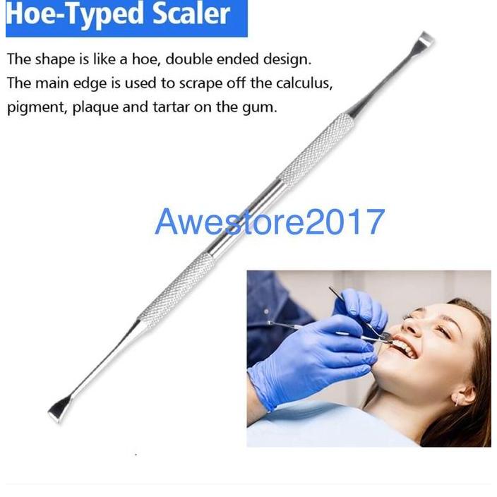 Alat Pembersih Karang Gigi Dental Tartar Remover Kikir Stainless Steel murah