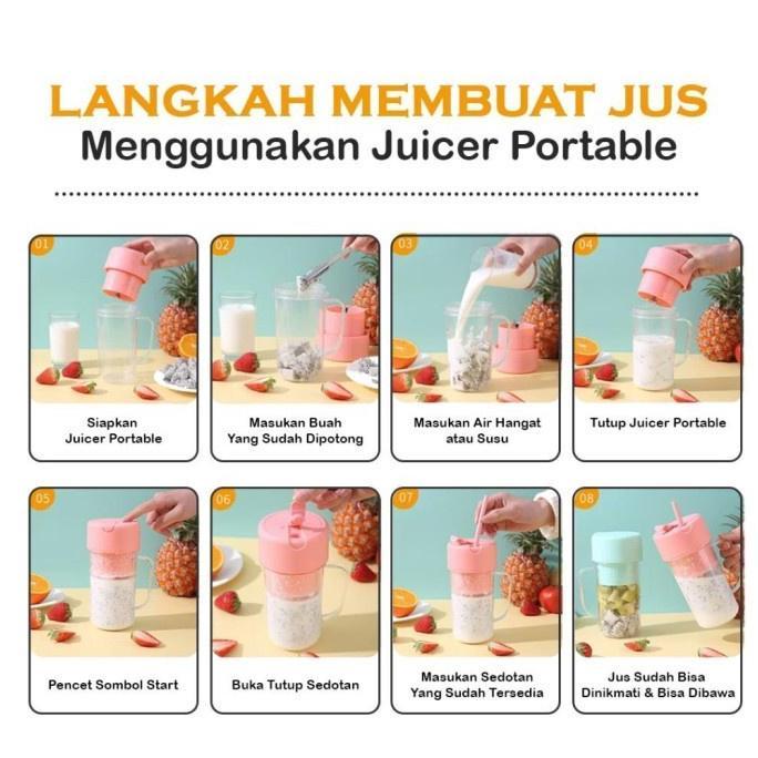 NEW Cruisher Juicer Mini Juice Cup Blender Portable Gelas Blender Mini Blender Portable Juicer Porta