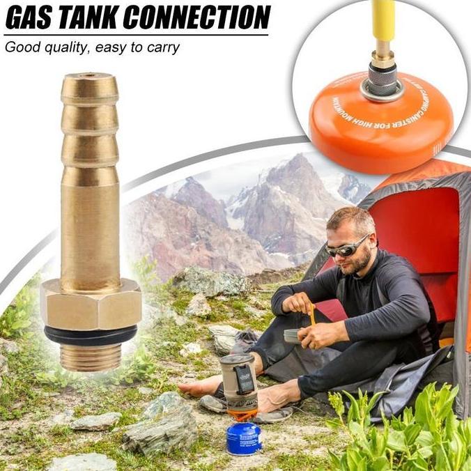 Adapter Konverter Kepala Regulator Kompor Portable Camping Tabung Gas LPG 8-10mm Pipe