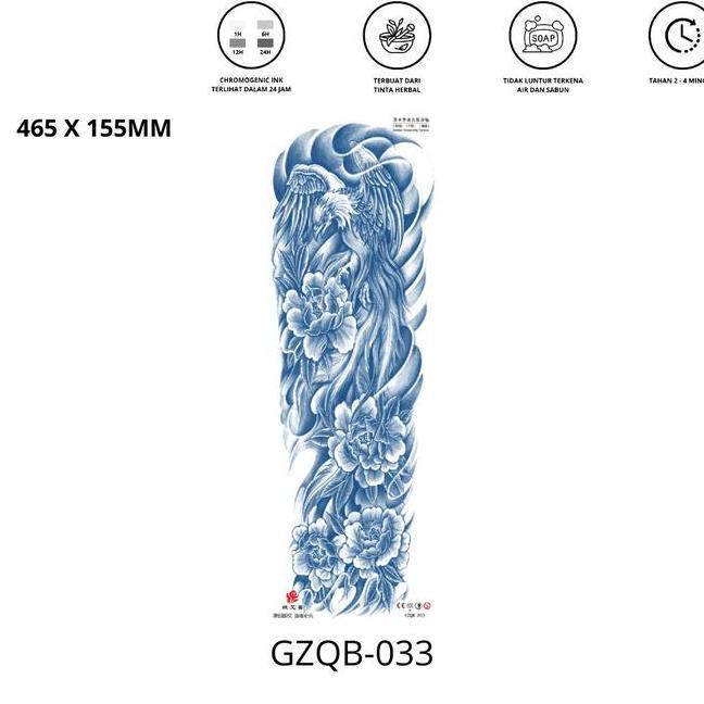 Etalase 61 Tato Temporer Fruit Ink Full Lengan Tangan Kaki