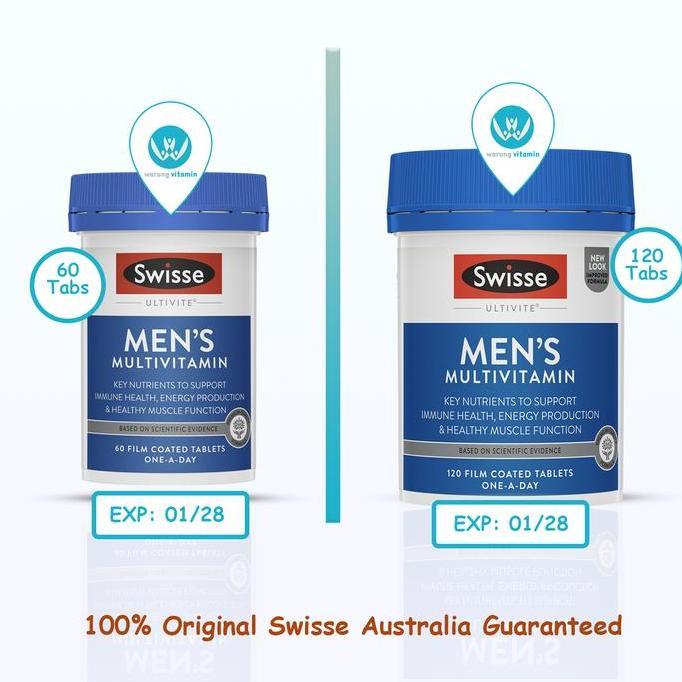 Swisse Men's Ultivite Multivitamin 120 Tablet untuk Pria