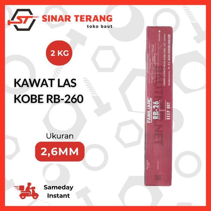 (5KG) Kawat Las KOBE STEEL RB-260 2.6mm / Welding Electrode