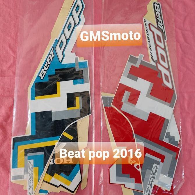 Striping motor beat pop 2016 / Stiker body BEAT POP 2016 warna warni