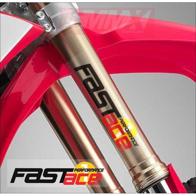 Sticker stiker shock USD Fastace Fast Ace White Ink Motorcycle