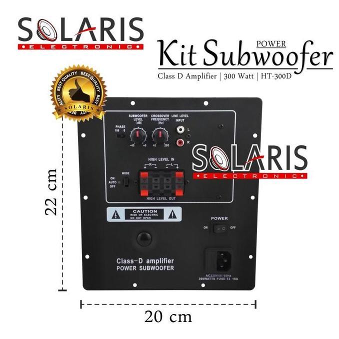 Warkah_bpd - KIT POWER SUBWOOFER AKTIF Class D 300 Watt HT-300D Amplifier Bass