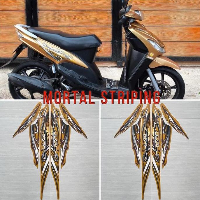 Stiker Striping Motor Mio Smile 2010 2011 Gold