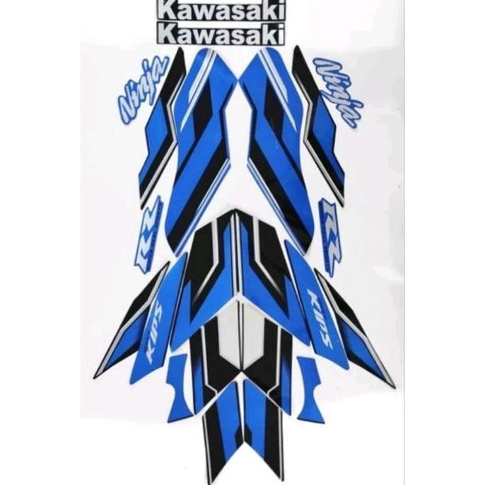 Stiker Striping Motor Kawasaki Ninja RR New 150 SE 2105 Biru Full Body Berkualitas Motorcycle