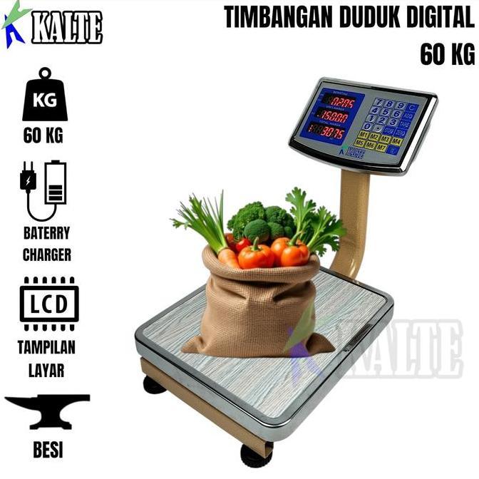Timbangan Digital 60Kg/5gr Timbangan Duduk Digital 60kg/gr